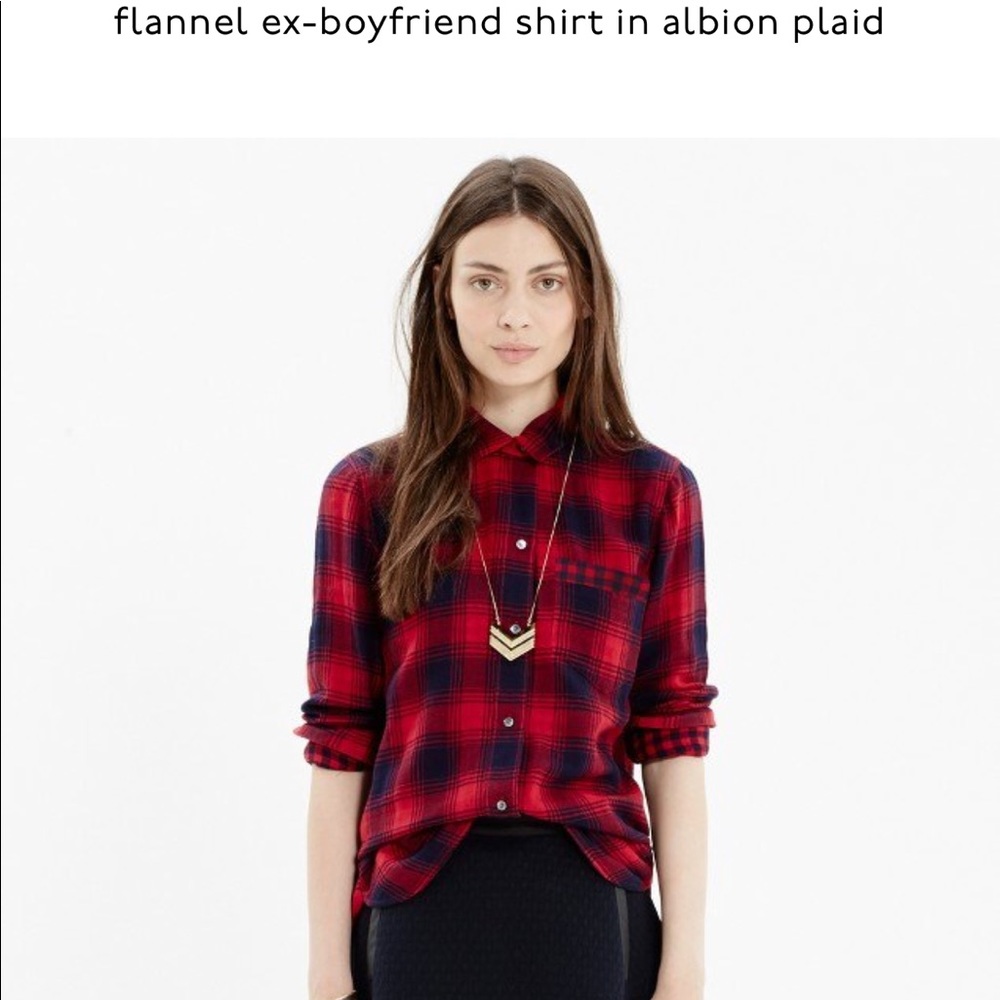 Madewell Flannel Ex-Boyfriend shirt Albion plaid